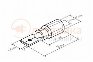 термоус. клемма плоская 6,3мм/4-6мм2
