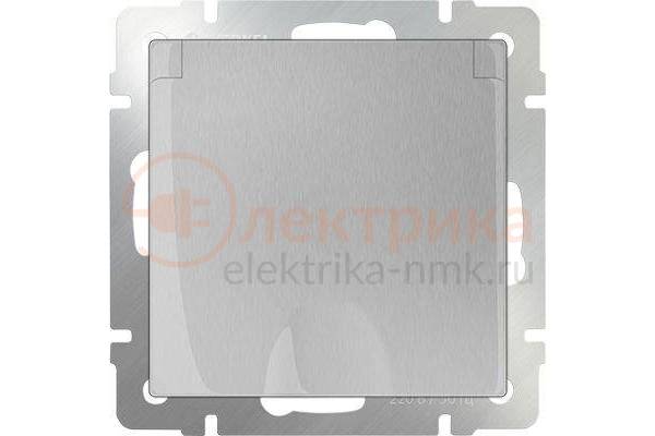Werkel серебро розетка c/з крышка шторки