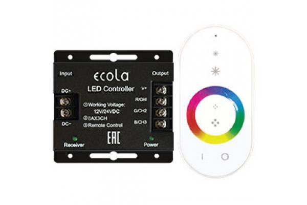 контроллер RGB 24А 288Вт 12V сенсор, пульт бел