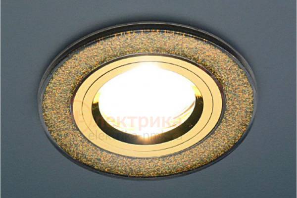 8060-2 мерц. золото MR16  светильник