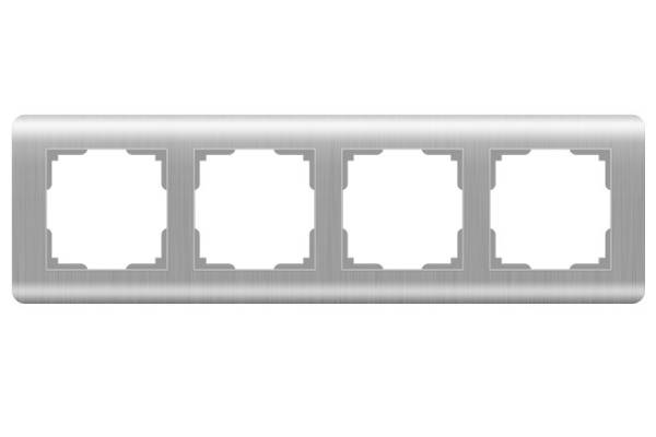 Werkel Stream рамка 4 серебряный