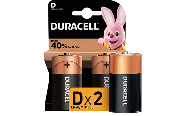 элемент питания LR20 алкалиновая Duracell