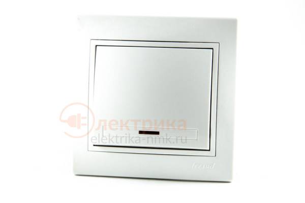 выключатель 1 c/п белый Mira Lezard