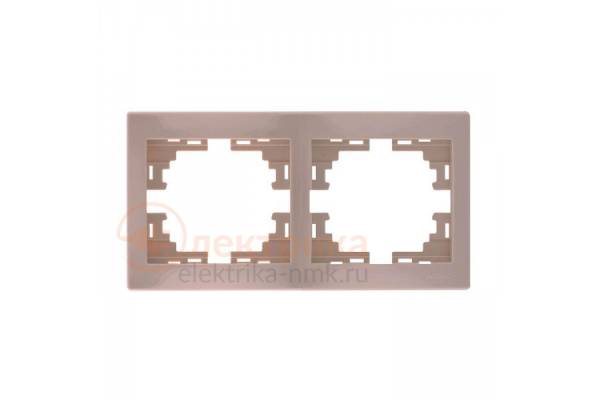 рамка 2-я гориз. крем 01-0303-147 Lezard