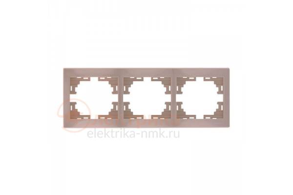 рамка 3-я гориз. крем 01-0303-148 Lezard