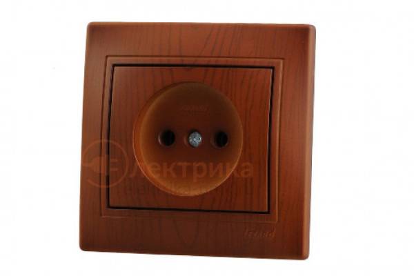 розетка б/з 16А 01-0801-121 сосна Lezard