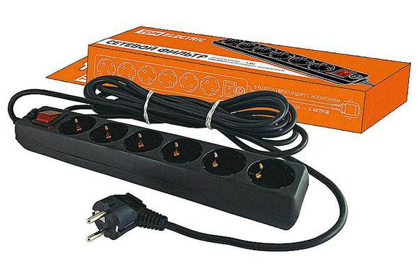 сетевой фильтр 6гн. 16А 5м  Космос