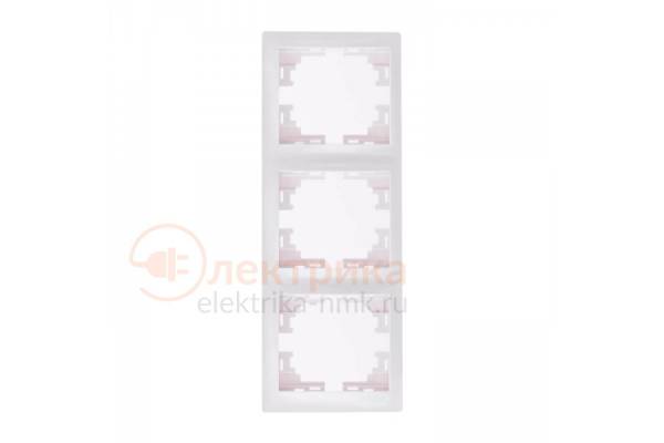 рамка 3-я верт.бел. 01-0202-153 Lezard