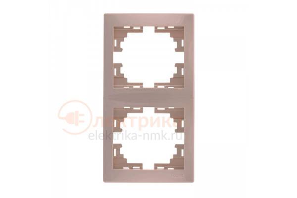 рамка 2-я верт. крем 01-0303-152 Lezard