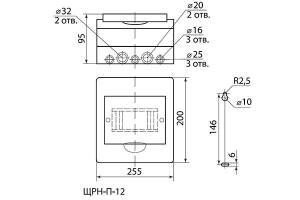 бокс накладной ЩРН-п 12 модулей  сосна IP40 Рувинил