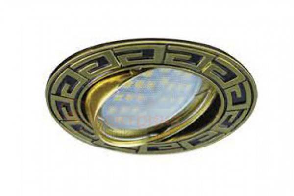 ECOLA DL110 MR16 свет-к антик.черн.хром/золото