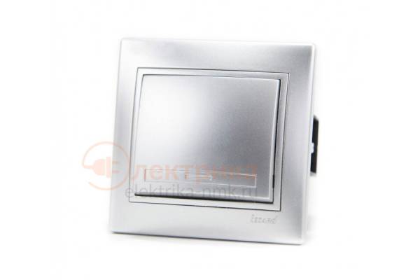 выключатель 1б/п прох. серебро  01-1010-105