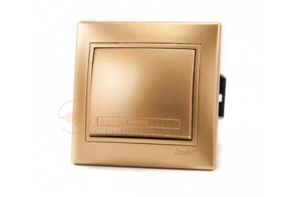 выключатель 1 б/п прох. золото 01-1313-105