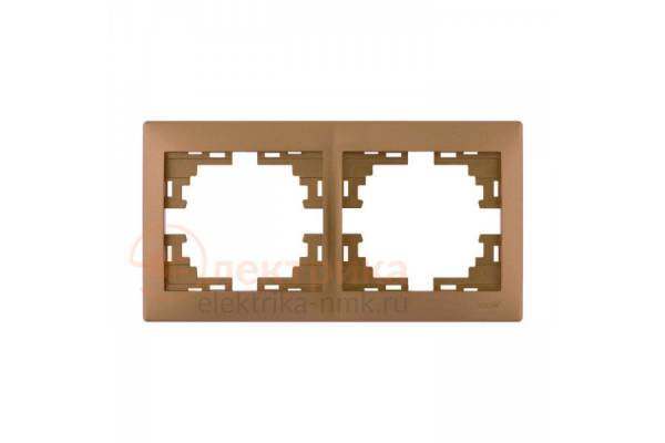 LEZARD рамка 2 гориз. золото 01-1300-147