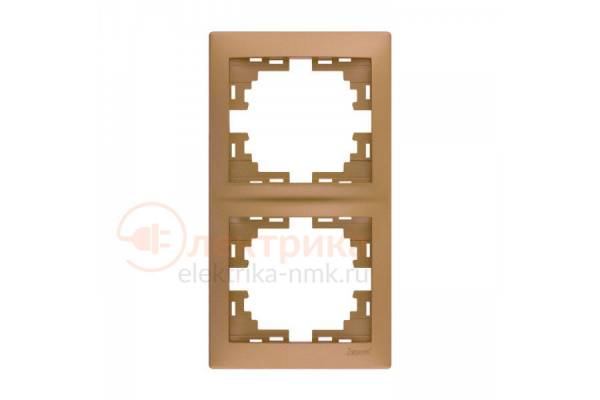 LEZARD рамка 2 верт. золото 01-1300-152