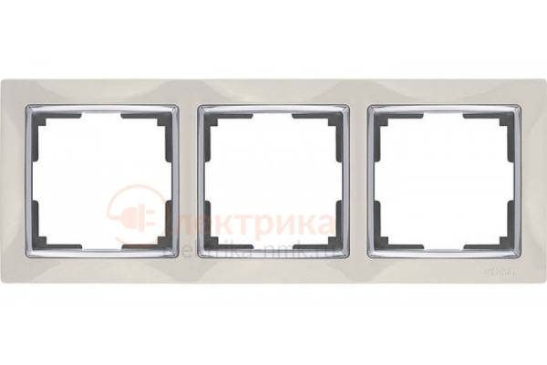 WERKEL Snabb крем/хром рамка 3