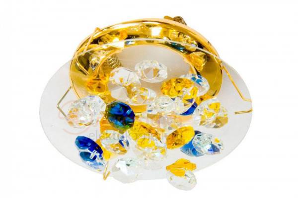 CD4204 MR16 прозр./синий зол.  светильник