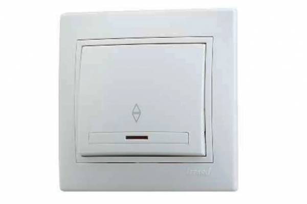 выключатель 1 с/п прох. бел. 01-0202-114 Lezard