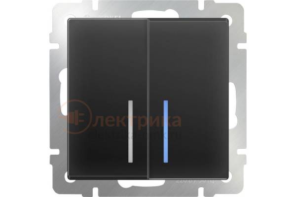 Werkel черн. матов. выключатель 2 с/п