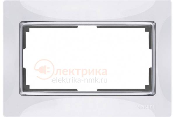 WERKEL Snabb бел/хром рамка двойной розетки