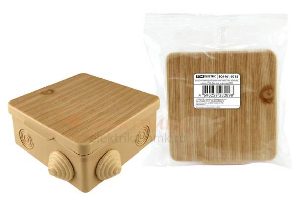 коробка расп. 100х100х55 ОП сосна IP54