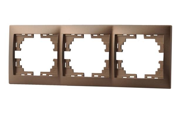 рамка 3 гориз. бронза  3131-148 Lezard