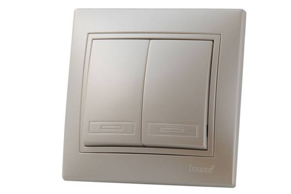 выключатель 2 б/п жемчуг 3030-101 Lezard