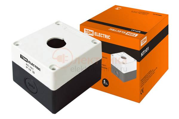 корпус КП101 д/кнопок 1м.белый IEK