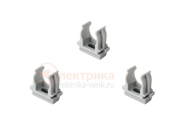 держатель- клипса d=16мм (100шт)серая/2000/