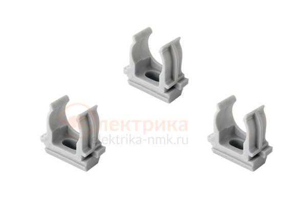держатель-клипса d=20мм (100шт)серая