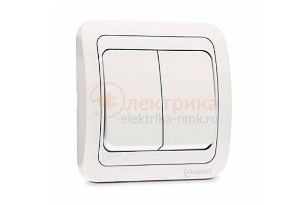 выключатель 2 бел Mimoza МАКЕL