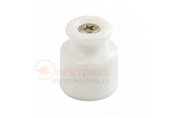 изолятор керамический ролик бело-серый