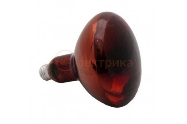 лампа Е27 250Вт ИКЗК красная /15/