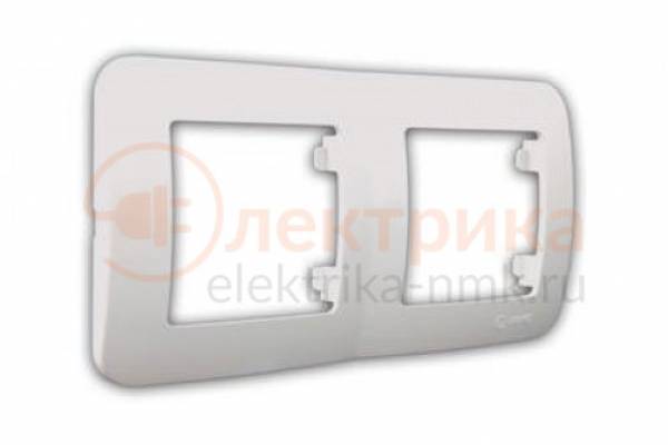 рамка 2 горизонтальная белая Lillium МАКЕL