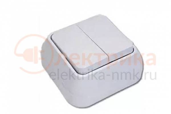 45103 выкл. 2 б/п нар.бел. МАКЕL