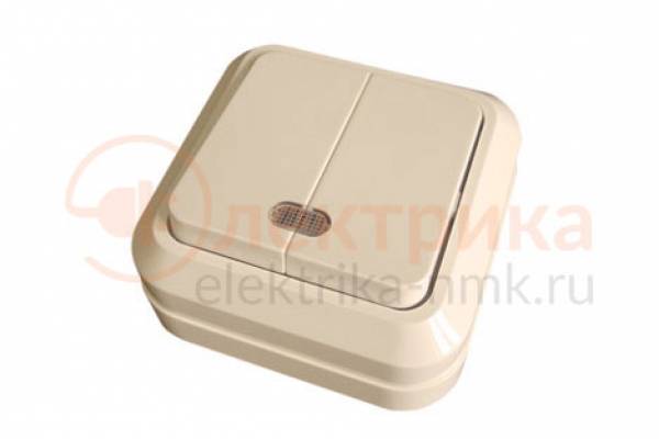 45223 выкл. 2 с/п нар. крем МАКЕL