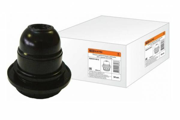 патрон Е27 карболитовый с кольцом Б/Н/50/