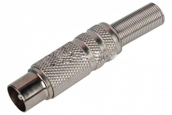 разъем R-TV01 штекер TV c пружиной никель