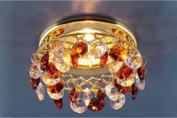 7070 MR16 золото/янтарь/прозр. светильник
