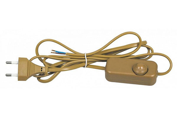 шнур д/бра с димм. золото 2м FERON