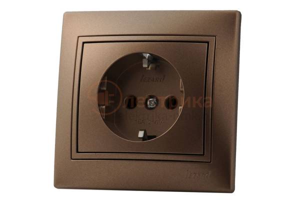 розетка с/з бронза16А 3131-122 Lezard