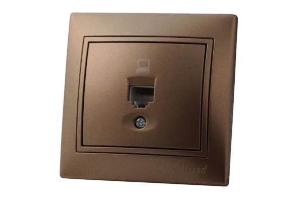 розетка КОМПЬЮТЕР бронза 3131-139 Lezard