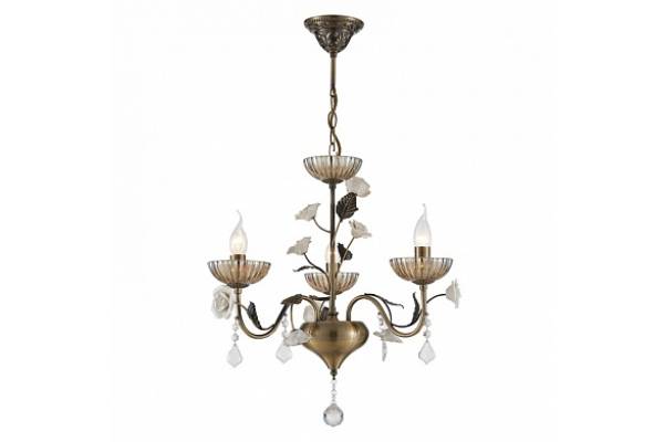 люстра DL-1030/3 AB бронза 3х60W E14