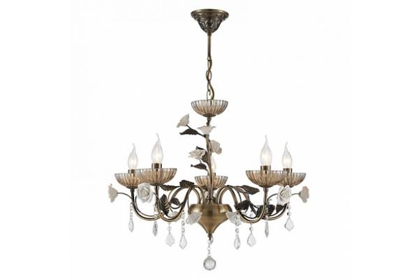 люстра DL-1030/5 AB бронза 5х60W E14