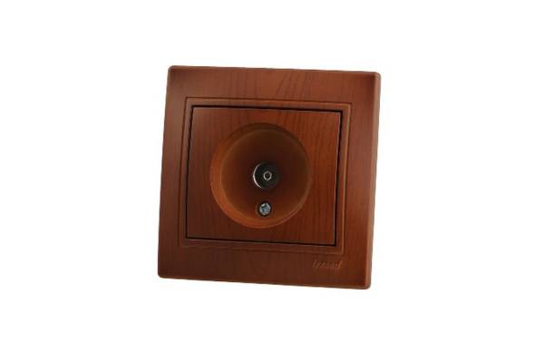 розетка TV оконеч. 01-0801-130 сосна Lezard