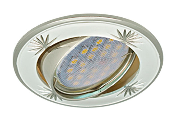 ECOLA DL21 MR16 жемчуг/хром светильник