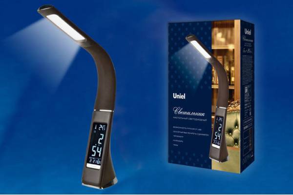 TLD-542  светильник настол. корич. 5W/5000 часы календ. термом. Uniel