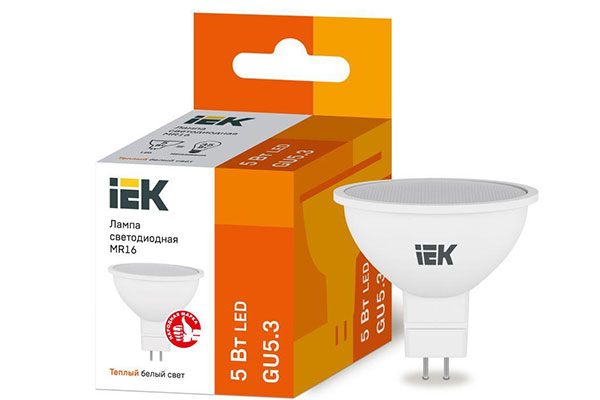 лампа диодная MR16  5Вт 3000к ЕСО IEK