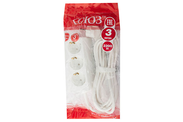 2гн  3м с/з  удлинитель 16A Союз