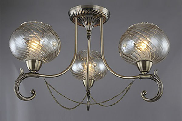 люстра MDG5900/3 AB бронза 3х60W E27 d550 h330